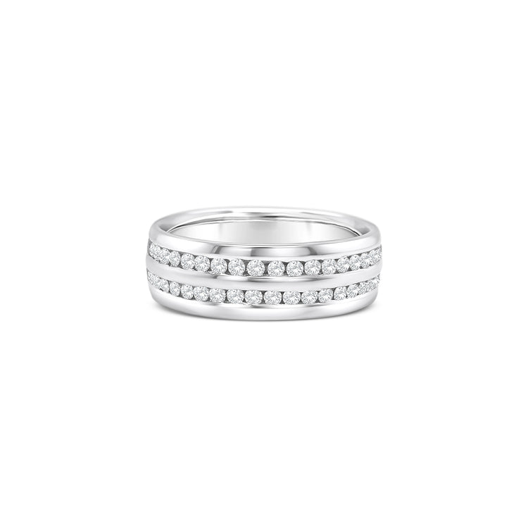Bold White Gold Diamond Band