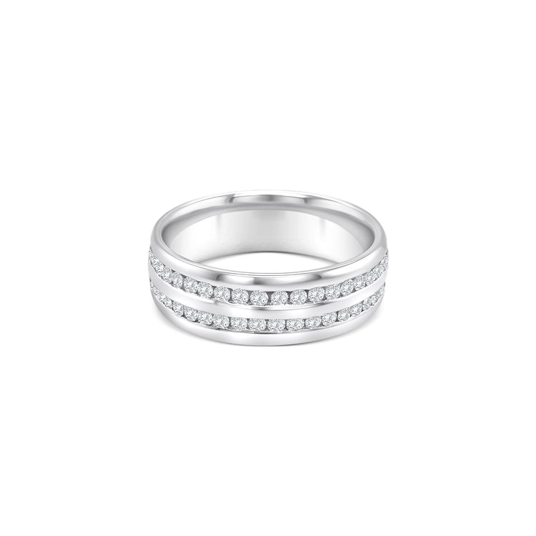 Bold White Gold Diamond Band