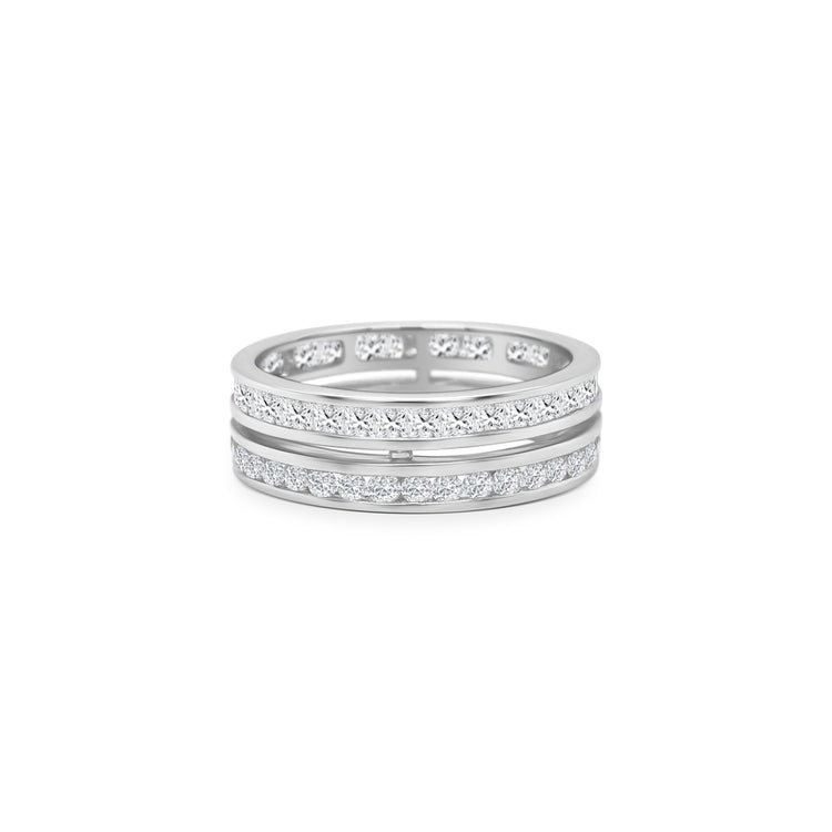 Princess Cut Round Brilliant Diamond Ring