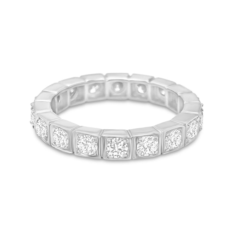 Round Brilliant Bezel Set Diamond Eternity Ring