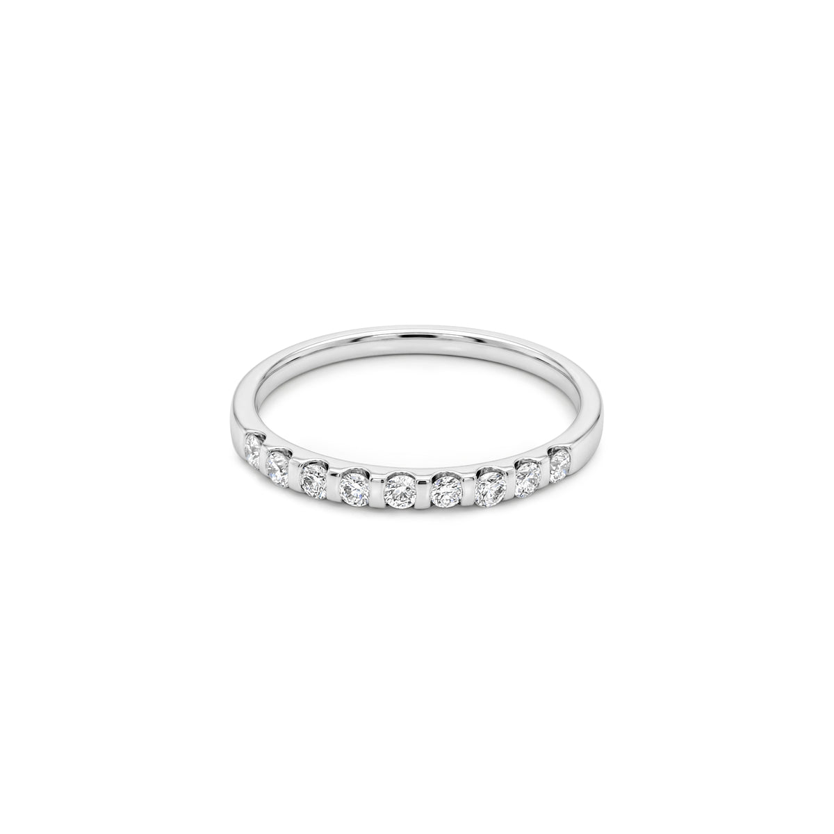 Round Brilliant Half Eternity Diamond Ring