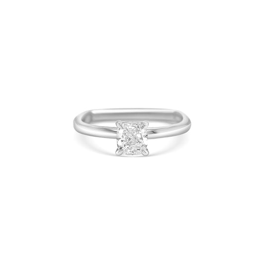 Cushion Cut Solitaire Diamond Ring