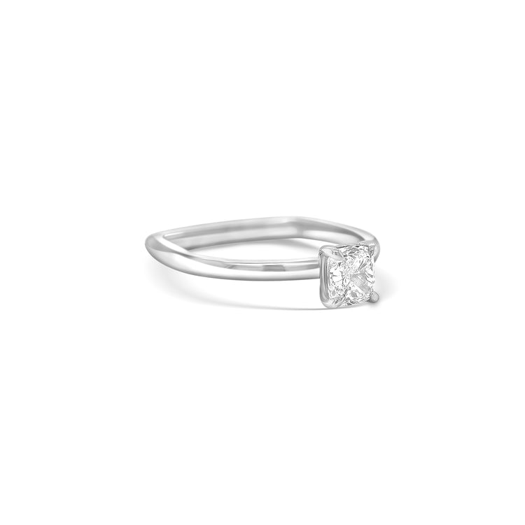 Cushion Cut Solitaire Diamond Ring