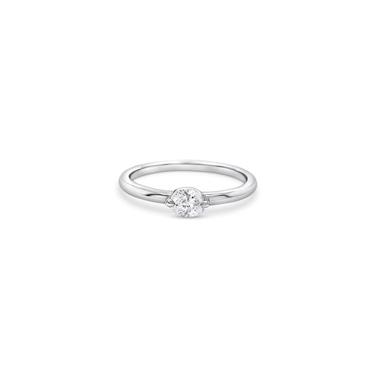 Oval Cut Solitaire Diamond Ring