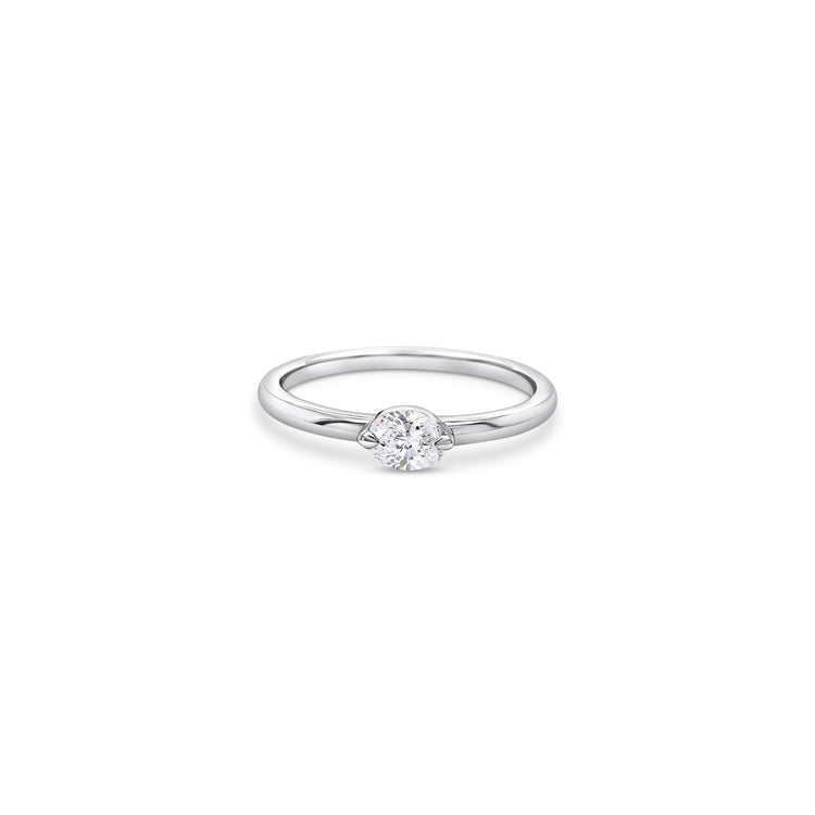 Oval Cut Solitaire Diamond Ring