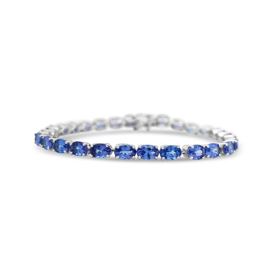 Oval Cut Tanzanite Tennis Bracelet
