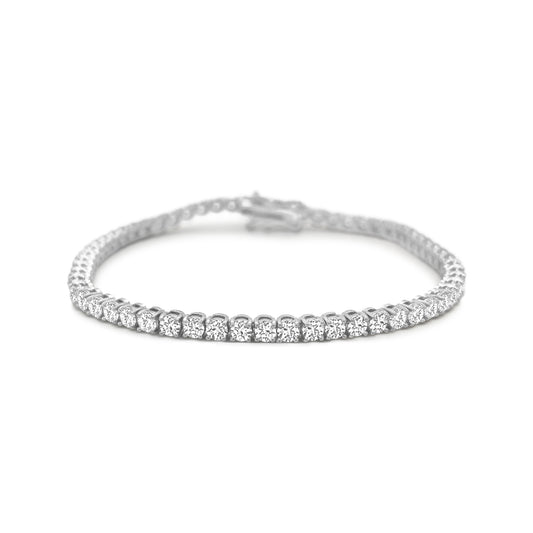 Diamond tennis bracelet, classic diamond bracelet, elegant diamond line bracelet, round brilliant cut diamond bracelet, fine jewelry tennis bracelet, luxury diamond bracelet for women, timeless diamond jewelry, designer tennis bracelet, white gold diamond bracelet, everyday diamond bracelet.