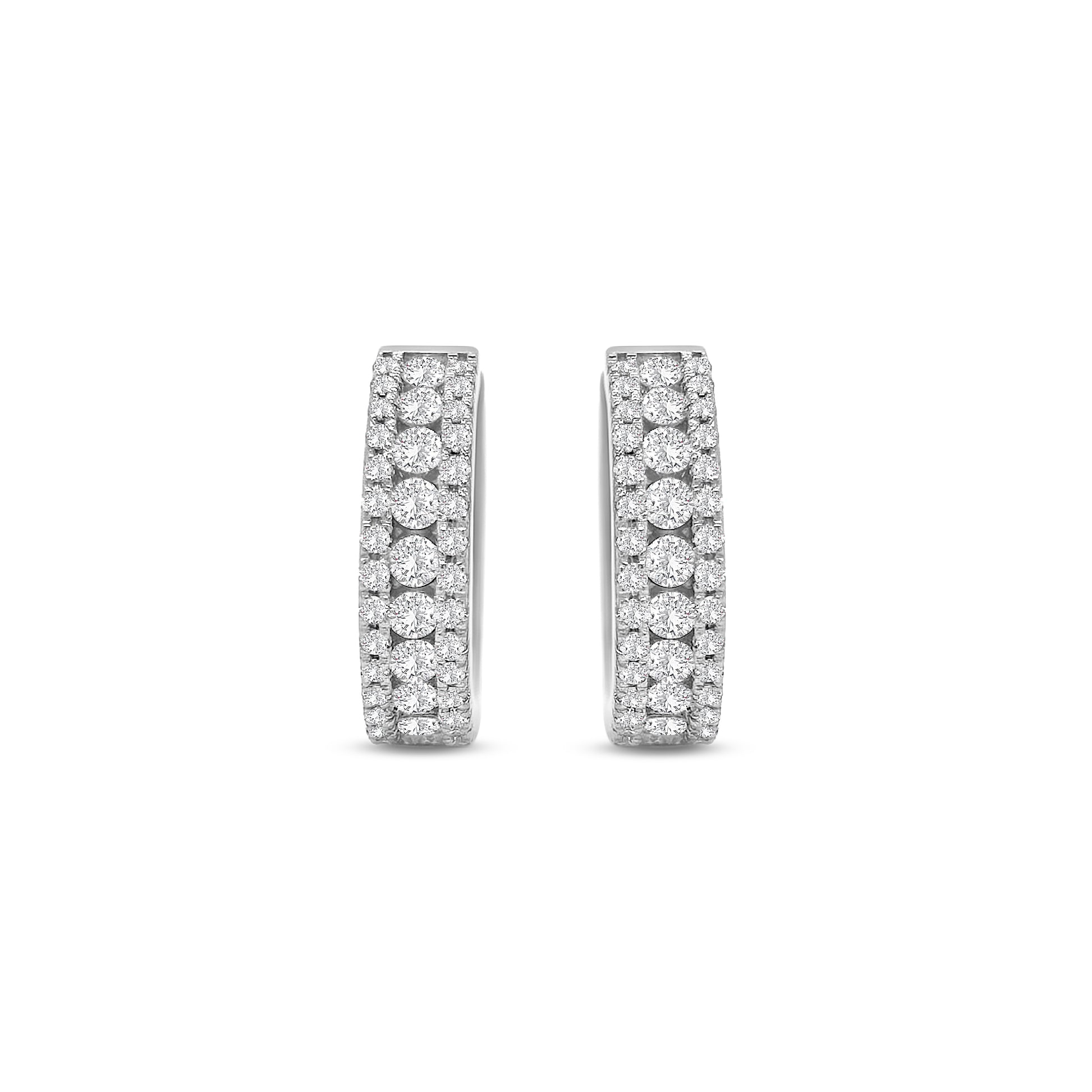 Round brilliant diamond huggy earrings, diamond huggie hoop earrings, elegant diamond huggy earrings, classic round brilliant cut earrings, fine jewelry diamond huggies, luxury diamond earrings for women, timeless diamond hoop earrings, everyday diamond huggy hoops, designer round brilliant earrings, white gold diamond huggie earrings.