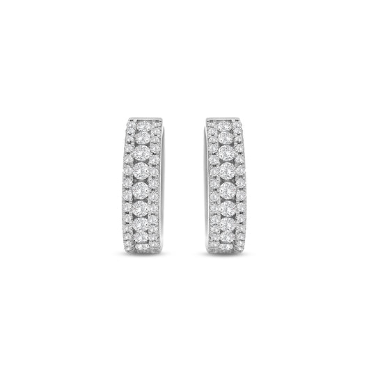 Round brilliant diamond huggy earrings, diamond huggie hoop earrings, elegant diamond huggy earrings, classic round brilliant cut earrings, fine jewelry diamond huggies, luxury diamond earrings for women, timeless diamond hoop earrings, everyday diamond huggy hoops, designer round brilliant earrings, white gold diamond huggie earrings.