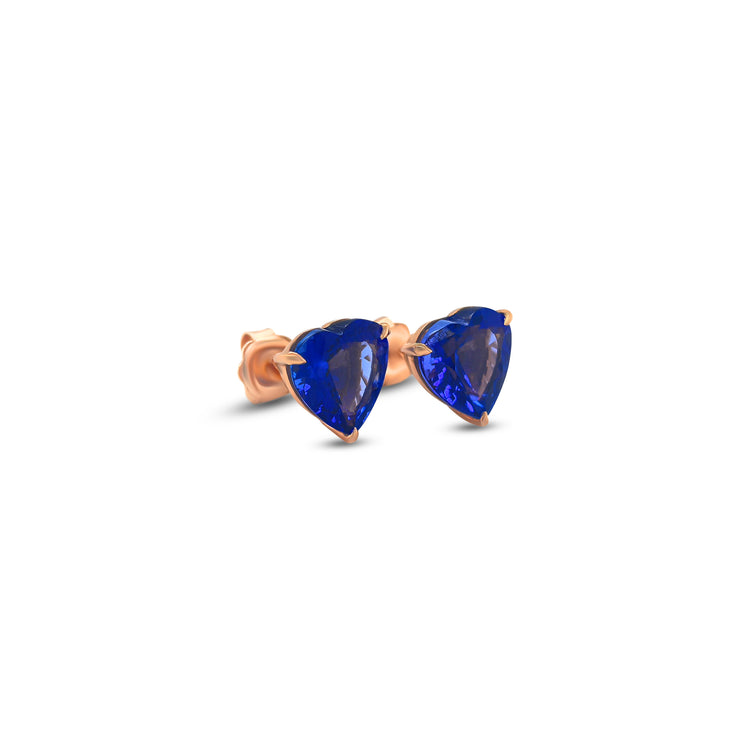 Heart Shape Tanzanite Stud Earrings