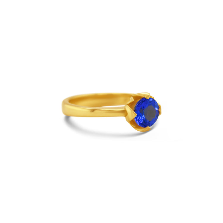 Round Cut Tanzanite Ring