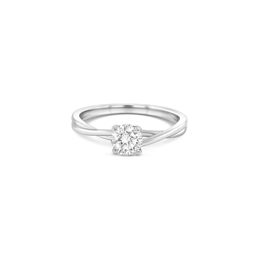 Solitaire round brilliant diamond ring, Classic solitaire engagement ring with round brilliant cut, Elegant round brilliant cut diamond solitaire in white gold, Timeless round diamond solitaire ring setting, Minimalist solitaire ring featuring round brilliant diamond, Round brilliant solitaire engagement ring in prong setting, Dainty round diamond solitaire ring for engagement or special occasions