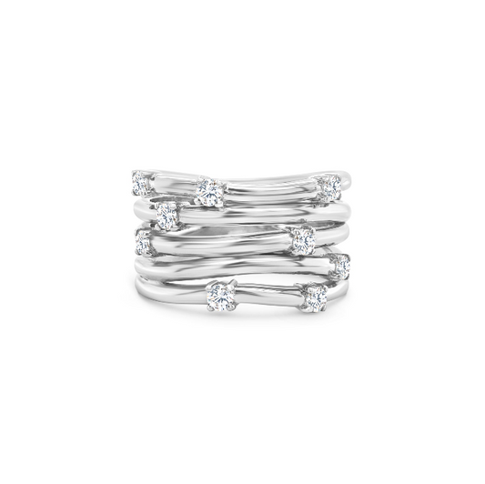 Round Brilliant Multi-Band Diamond Ring