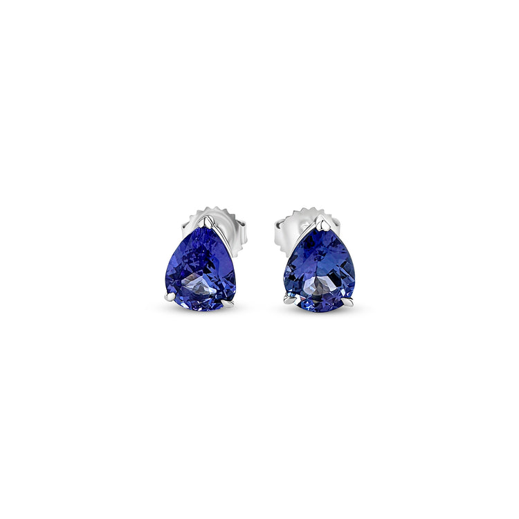 Pear Shape Tanzanite Stud Earrings