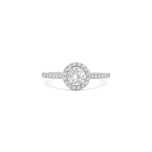 Round Brilliant Cut Halo Diamond Ring