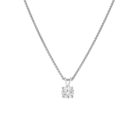 Round Brilliant Solitaire Diamond Pendant