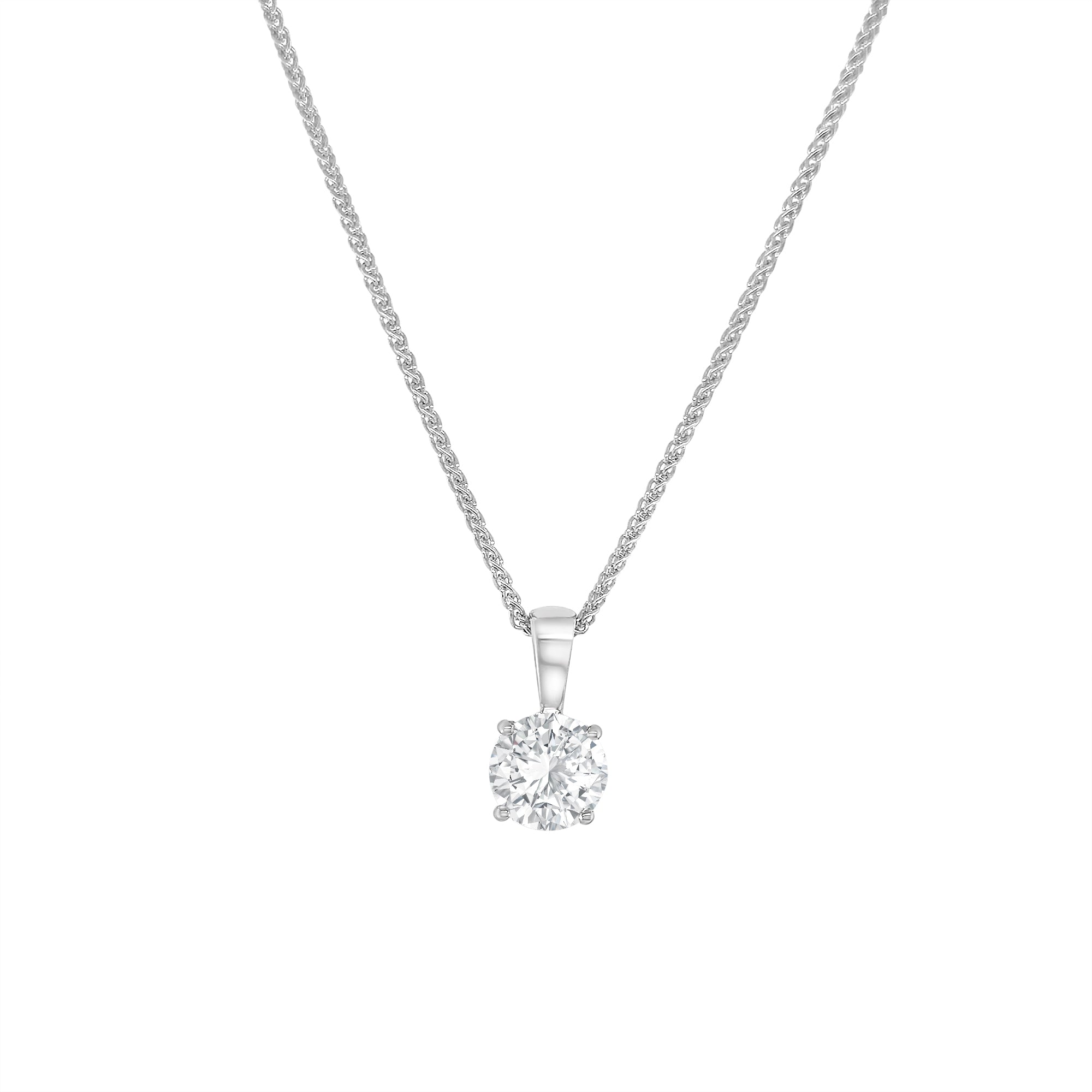round brilliant diamond pendant, solitaire diamond necklace, classic diamond jewelry, round cut diamond pendant, elegant diamond pendant, fine jewelry necklace, timeless diamond pendant, white gold solitaire pendant, luxury diamond necklace, women’s diamond jewelry