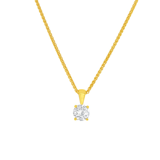 round brilliant diamond pendant, solitaire diamond necklace, classic diamond jewelry, round cut diamond pendant, elegant diamond pendant, fine jewelry necklace, timeless diamond pendant, white gold solitaire pendant, luxury diamond necklace, women’s diamond jewelry