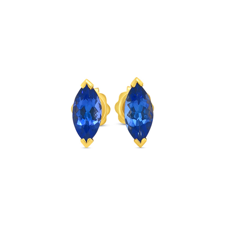 Marquise Cut Tanzanite Stud Earrings