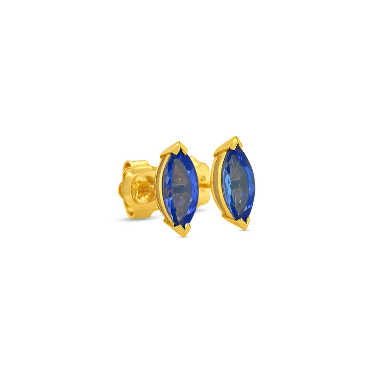 Marquise Cut Tanzanite Stud Earrings