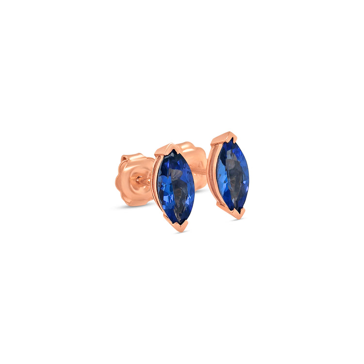 Marquise Cut Tanzanite Stud Earrings