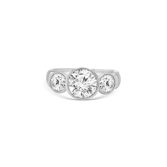 Round Brilliant Three Stone Diamond Ring
