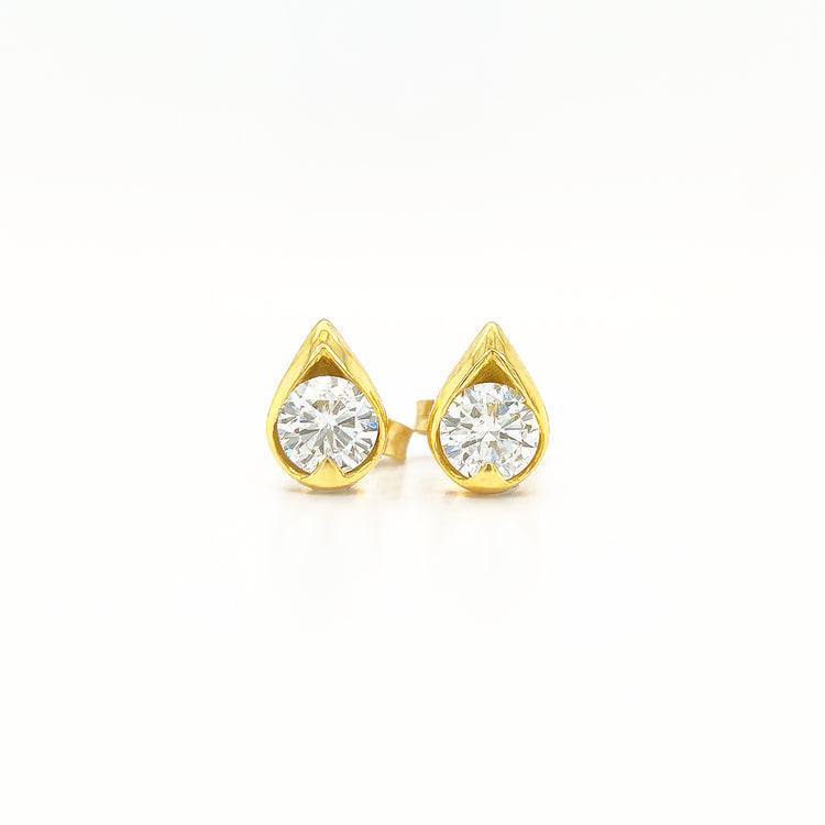 Round Brilliant Diamond Stud Earrings