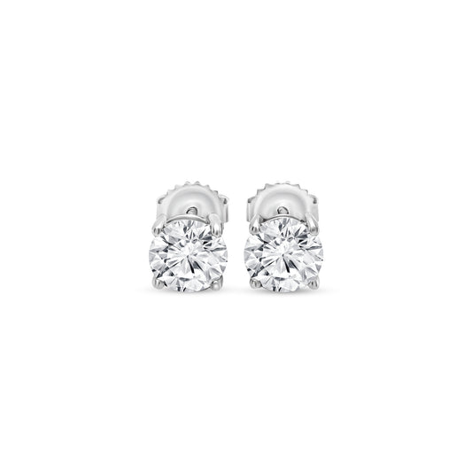 Round Brilliant Diamond Stud Earrings