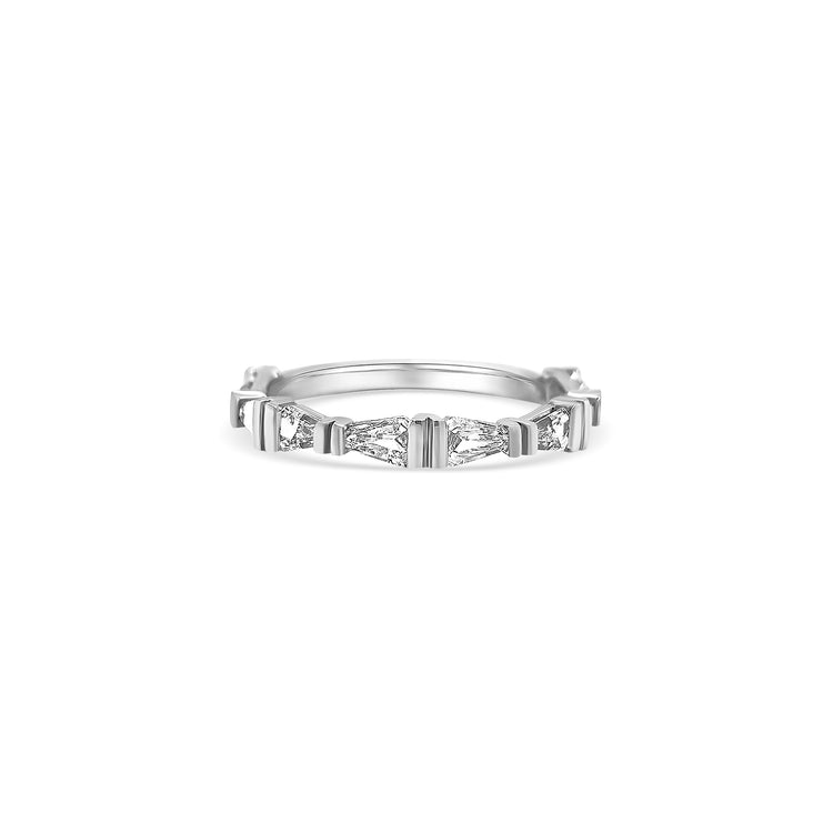 Kite Shape Half Eternity Diamond Ring