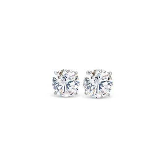 Round Brilliant Diamond Stud Earrings