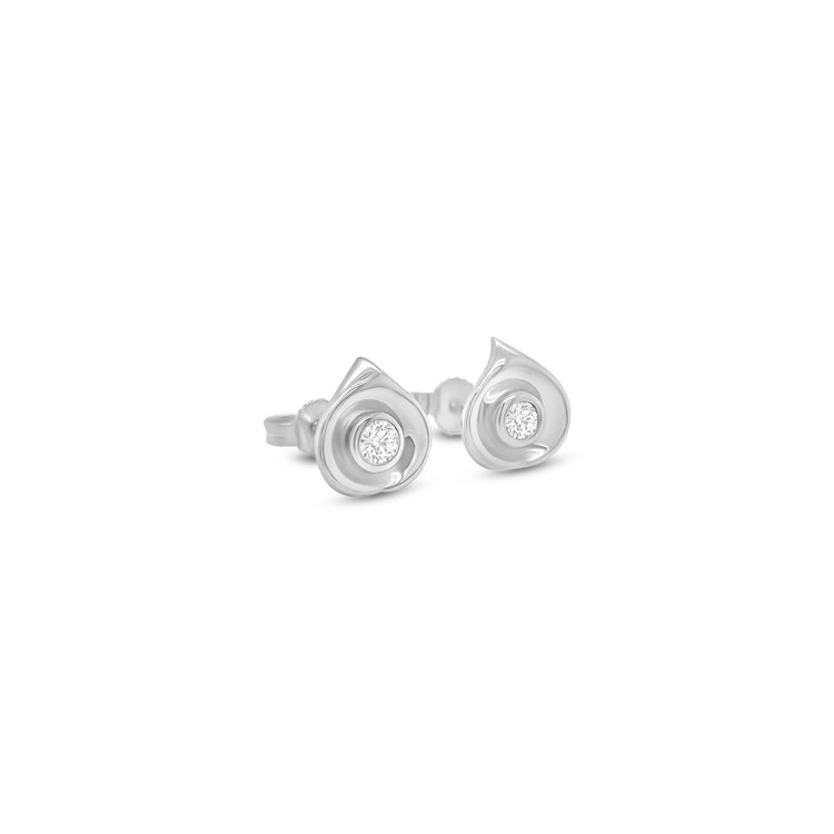 Round Brilliant Diamond Drop Stud Earrings