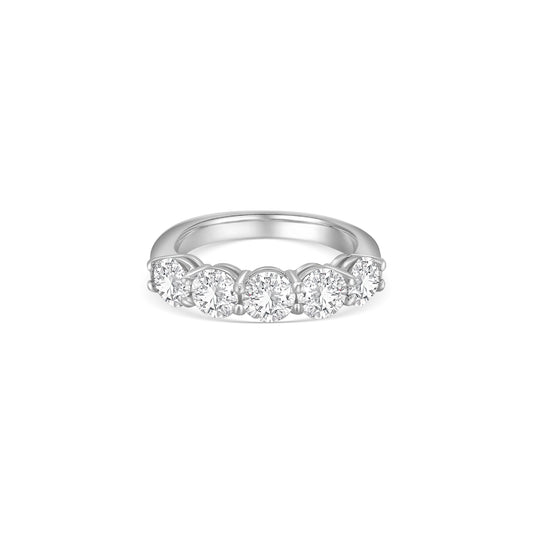 Round Brilliant Half Eternity Diamond Ring