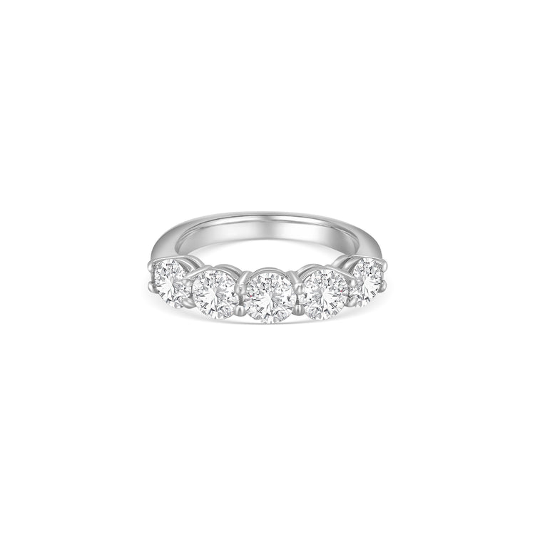 Round Brilliant Half Eternity Diamond Ring
