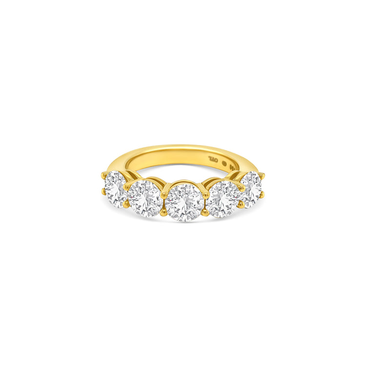 Round Brilliant Cut Half Eternity Diamond Ring