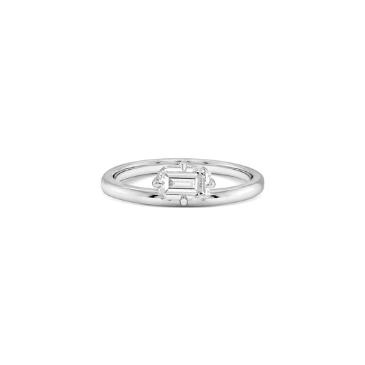 Emerald Cut Solitaire Diamond Ring