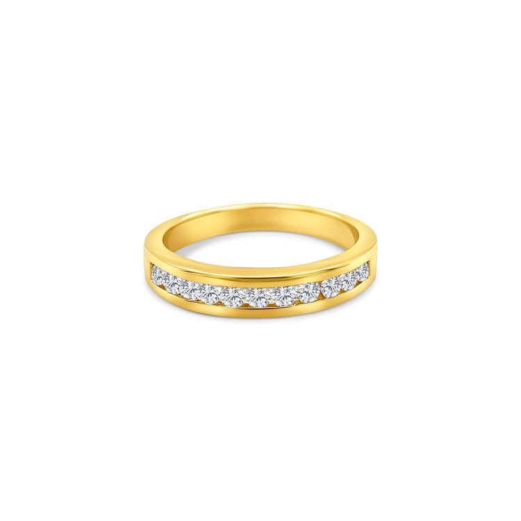 Round Brilliant Channel Set Diamond Ring