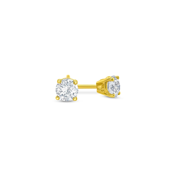 Round Brilliant Cut Diamond Stud Earrings