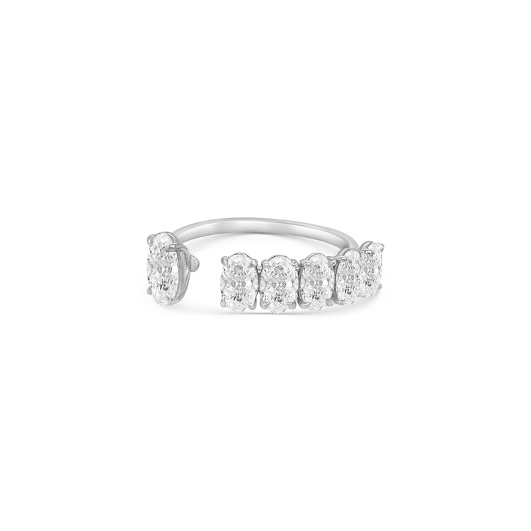 Oval Cut Open Diamond Ring