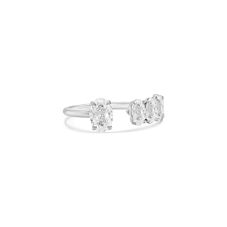 Oval Cut Open Diamond Ring