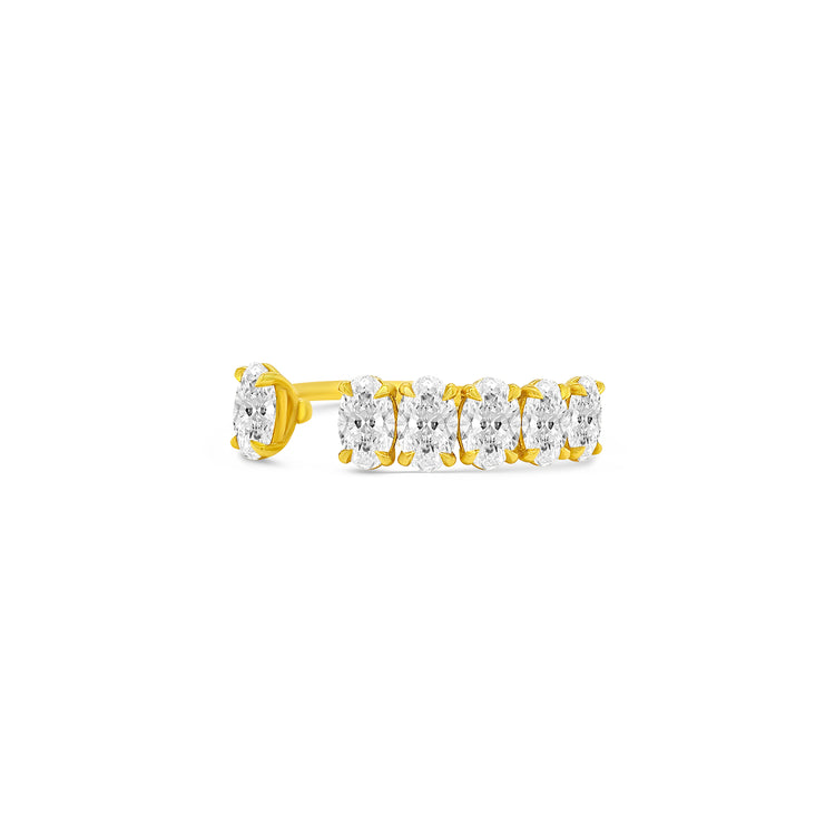 Oval Cut Open Diamond Ring