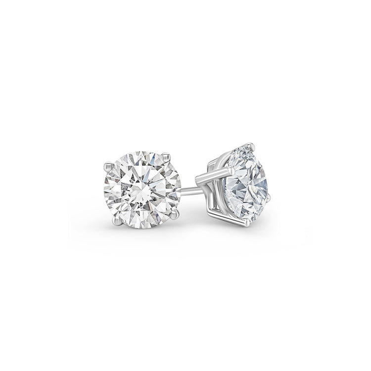 Round Brilliant Cut Diamond Stud Earrings