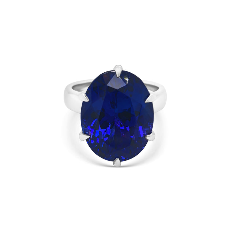 Oval Solitaire Tanzanite Ring