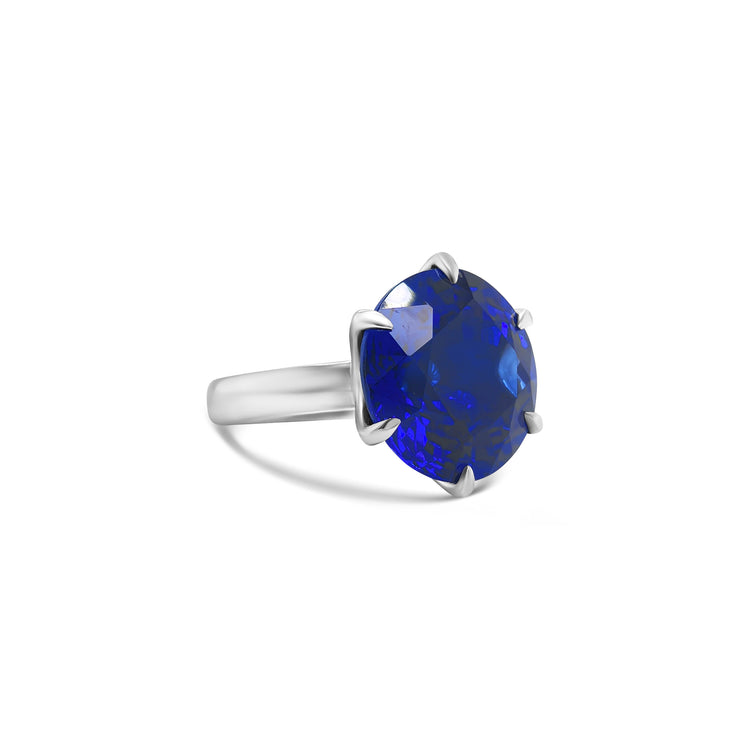 Round Cut Solitaire Tanzanite Ring