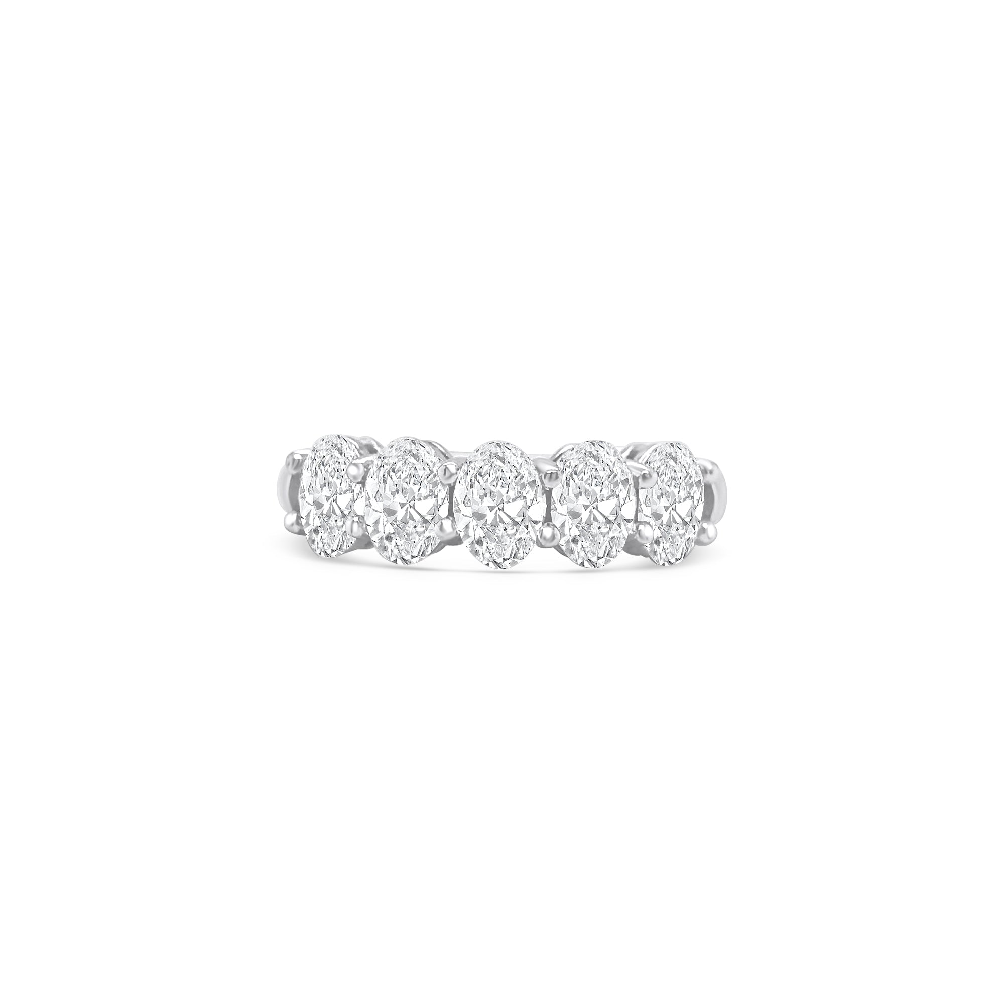 Oval Cut Half Eternity Diamond Ring