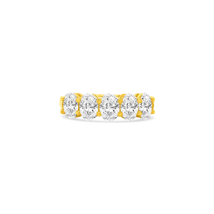 Oval Cut Half Eternity Diamond Ring