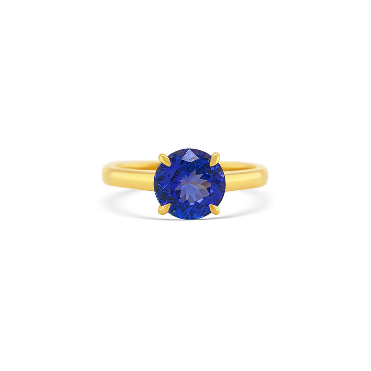 Round Cut Tanzanite Solitaire Ring
