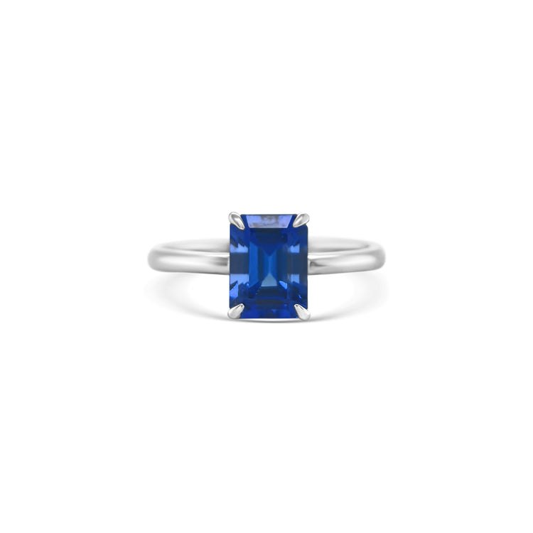 Emerald Cut Tanzanite Solitaire Ring