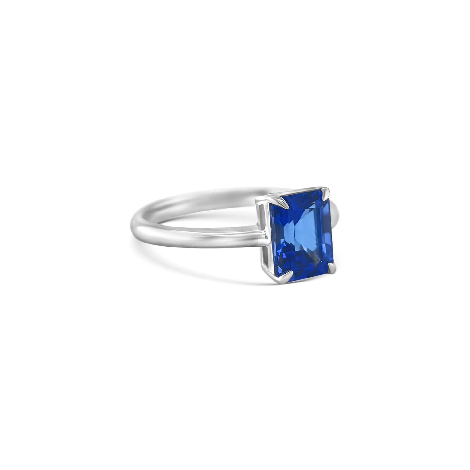 Emerald Cut Tanzanite Solitaire Ring
