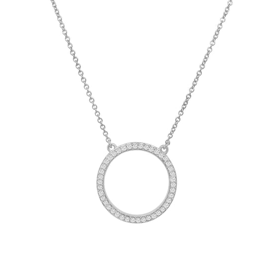 Round Brilliant Circle Diamond Pendant