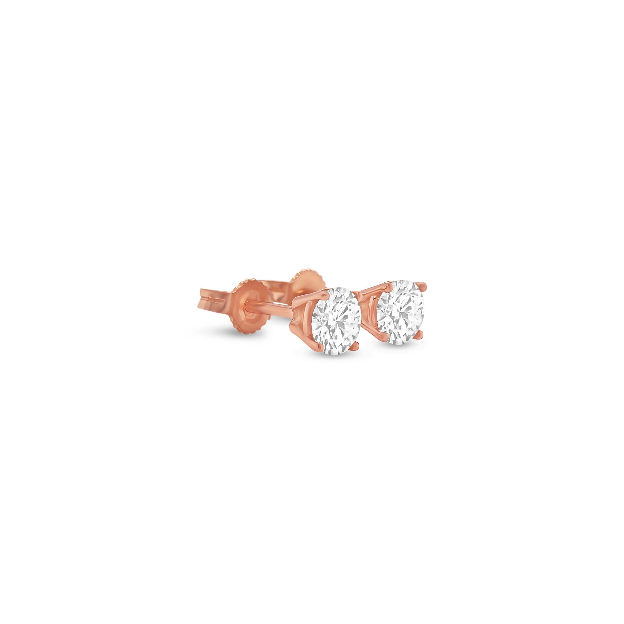 Round Brilliant Stud Diamond Earrings